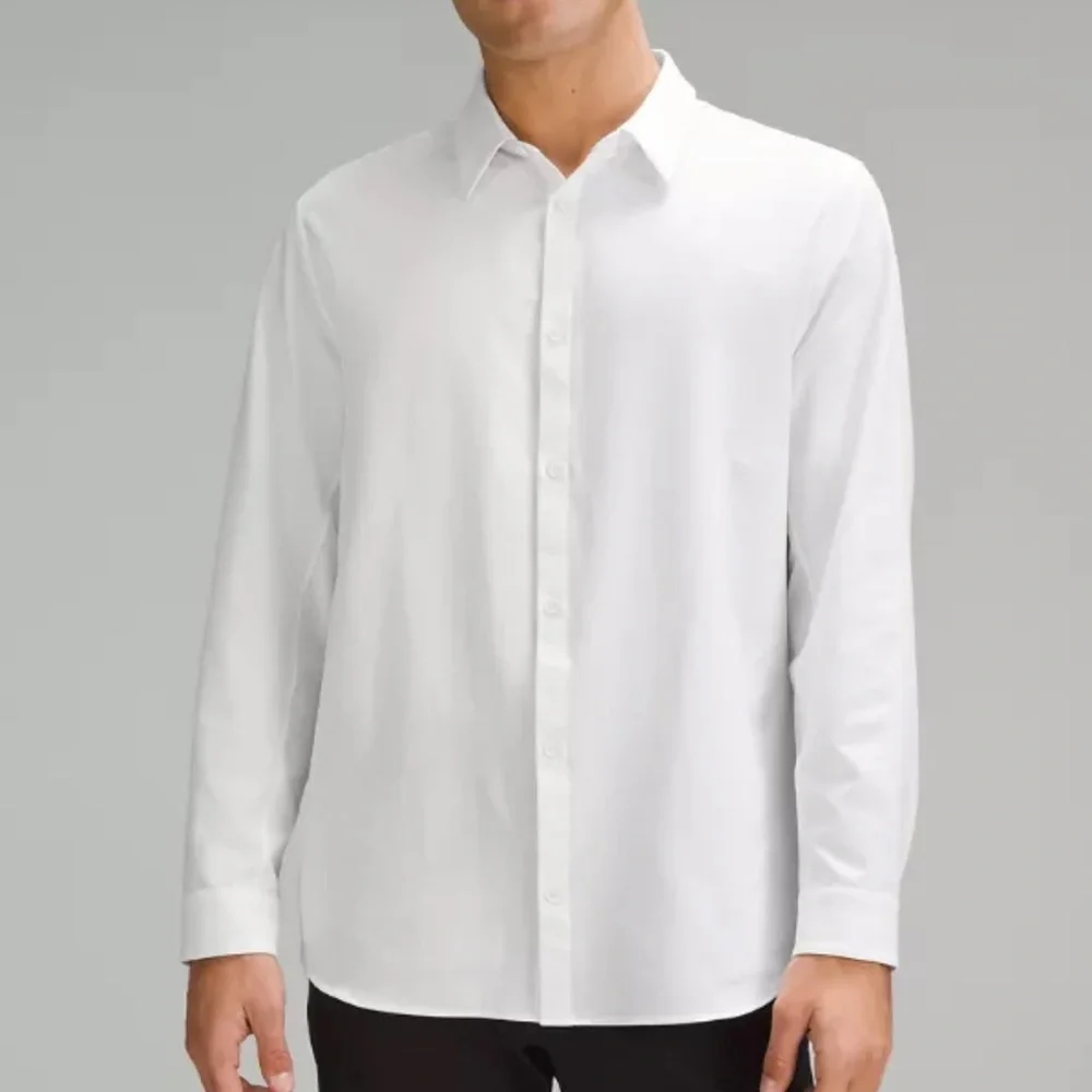 Lululemon Men’s Classic-Fit Long-Sleeve Shirt - White - Picture 5 of 5